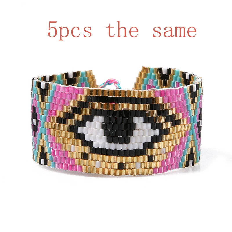SHINUS BOHO MIYUKI Star браслет торговля ювелирные изделия дружбы Delicas Pulseras Mujer Moda Золотой MIYUKI браслет для женщин ручная работа - Окраска металла: M-B0105-5pcA