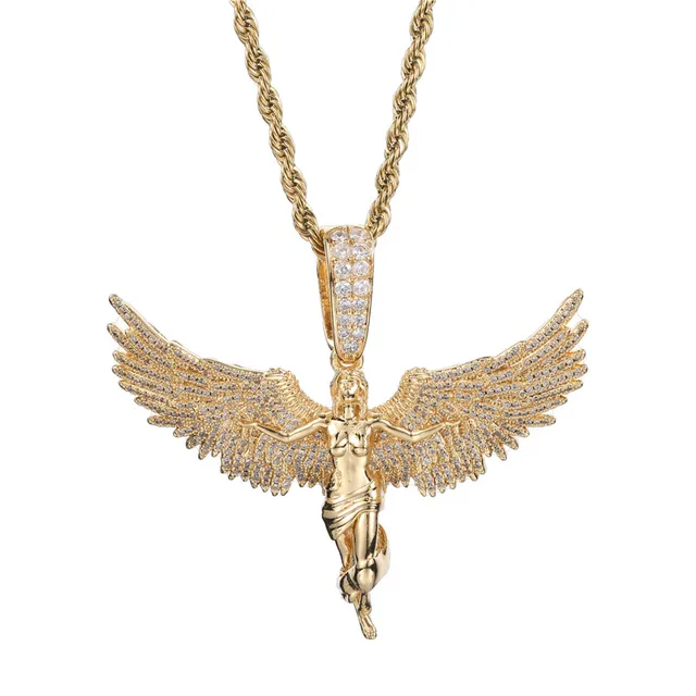 Cubic Zirconia Angel Wings Kalung 