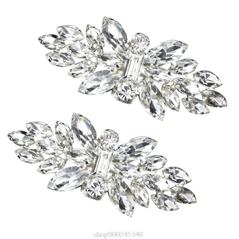 

2pcs Shoe Clip Wedding Shoes High Heel Women Bride Decoration Rhinestone Shiny Decorative Clips Charm Buckle O31 20 Dropshipping