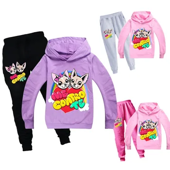 

autumn me contro te Baby Casual Tracksuit Children Boy Girl Cotton hoody Pants 2PcsSets Kids Leisure Sport Suit Infant Clothing