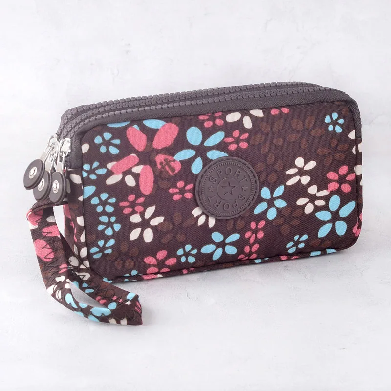Fashion Women Wallets Fabric Canvas Zipper Coin Purse Pocket Girls Money Bags Flower Pattern Lady Wristlet Wallet Card Money Bag coin purse coin wallet women wallet card wallet