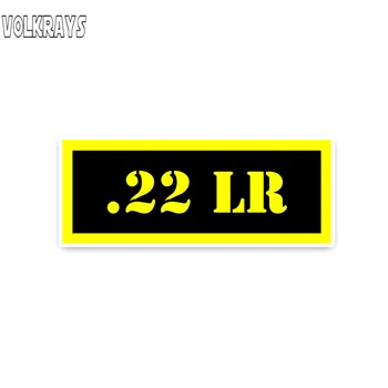 

Volkrays Creative Car Sticker Yellow .22 Lr Ammo Accessories Reflective Sunscreen Waterproof High Quality PVC Decal,3cm*11cm