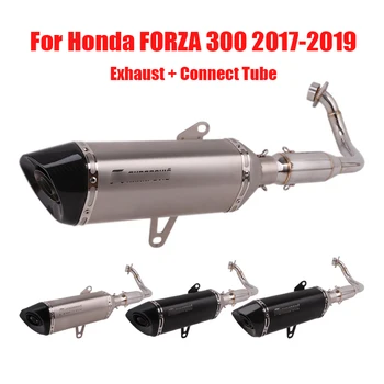 

Motorcycle Connector 51mm Exhaust Pipe Muffler Silencer Tip Mid Link Tube Pipe Slip on for Honda FORZA 300 2017 2018 2019