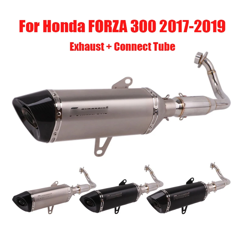 Motorcycle Connector 51mm Exhaust Pipe Muffler Silencer Tip Mid Link Tube Pipe Slip on for Honda FORZA 300 2017 2018 2019 Motorcycle Connector 51mm Exhaust Pipe Muffler Silencer Tip Mid Link Tube Pipe Slip on for Honda FORZA 300 2017 2018 2019
