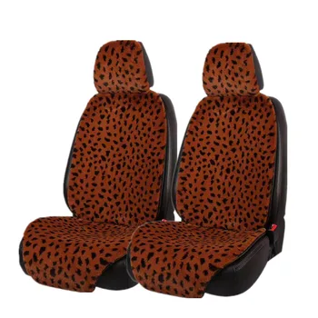 

Faux Fur Car Seat Cover Protector Leopard Front Seat Backrest Cushion Pad Mat Auto Front Interior Styling Truck SUV or Van