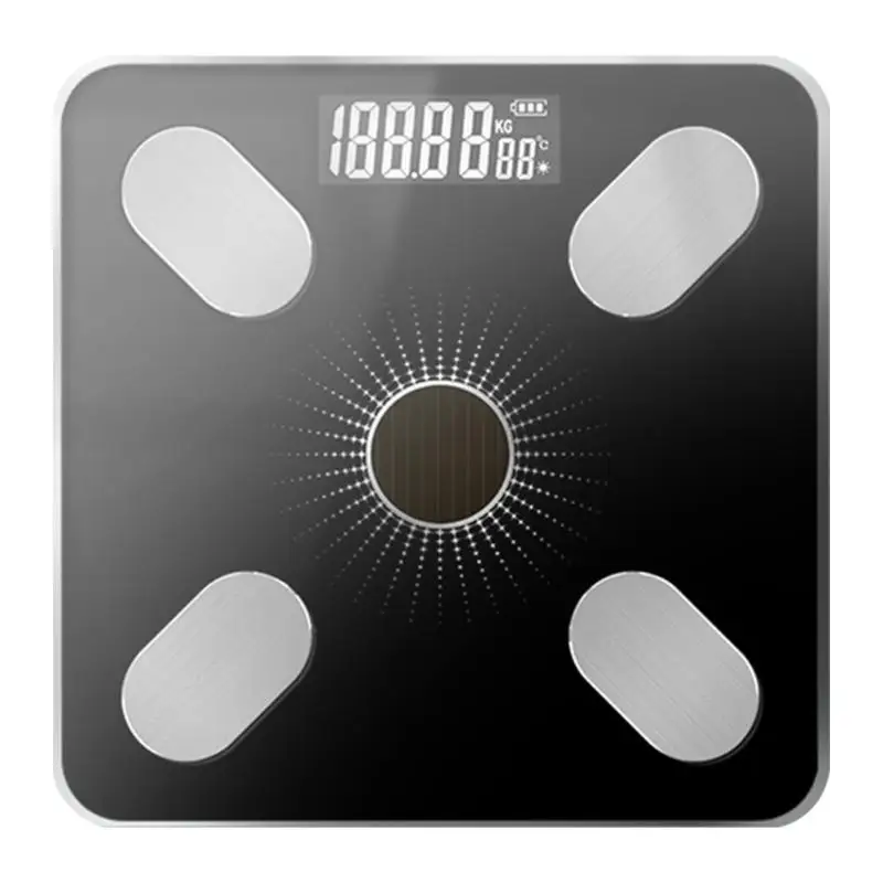 Электронные весы USB с ЖК-дисплеем Bluetooth для Apple/IOS для ванной комнаты, весы для голосового вещания, советы для похудения - Цвет: Silver