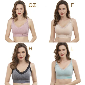

2019 Color Cotton Lace Side Upper Opening Buckle No Steel Ring Nursing Bra Nursing Bra Pregnant Women Underwear