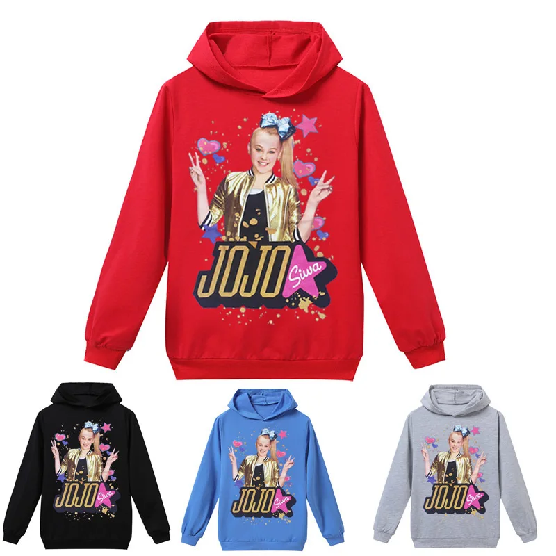 Модная футболка с рисунком для мальчиков от 6 до 14 лет JOJO SIWA/детская одежда для девочек детские толстовки с капюшоном свитер для девочек Одежда для крупных детей