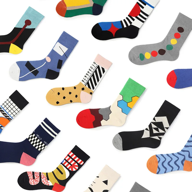 

Autumn and Winter New Socks Color Matching Personalized Fashion Men's Socks and Women's Socks
