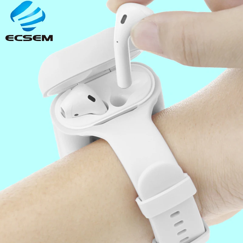 

2019 Newest Version Protective Cover for AirPods Case Bands Silicone Wrist Shell Compatible for Apple AirPods Sport portable