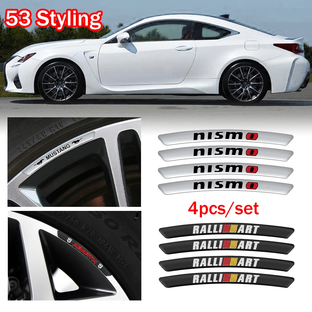 Car Styling 4Pcs Aluminum Wheels Rim Sticker Decal For Chevrolet Cruze Sonic Spark Sail Aveo Lacetti Captiva SS Z71 Equinox Trax |