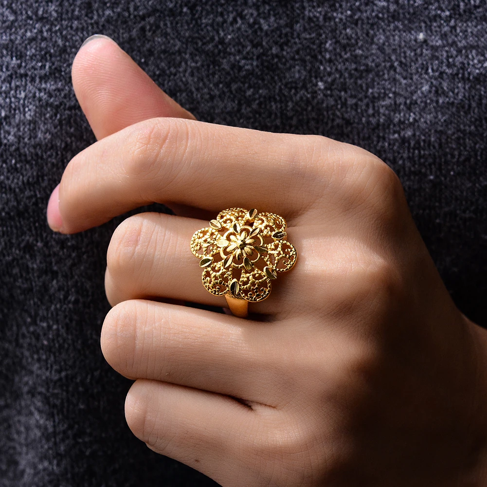 Wando свадебные кольца свободного размера в нигерийском и эфиопском стиле золотого