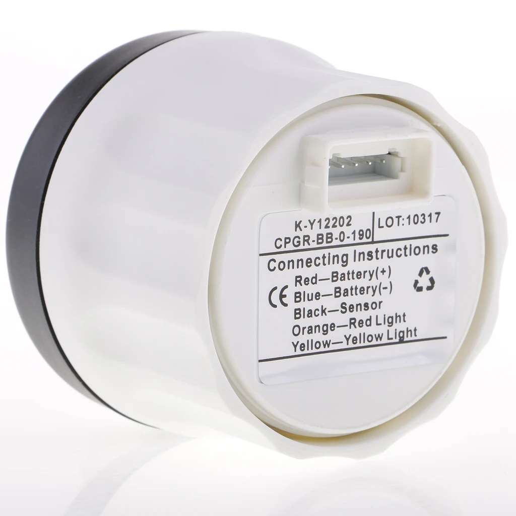 MagiDeal Black 52mm Waste Tank Gauge 240-33 OHMS 12/24V For Marine Boats