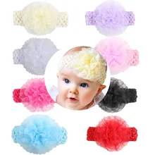 AliExpress для Европы и Америки, Лидер продаж, Детская резинка для волос, шифоновая, Цветочная, кружевная, эластичная, детская лента для волос