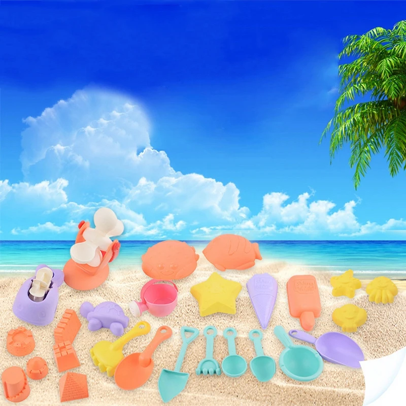 Promo Soft Plastic Beach Children'S Toys Summer Outdoor Parent-Child Digging Sand Play Tool Set