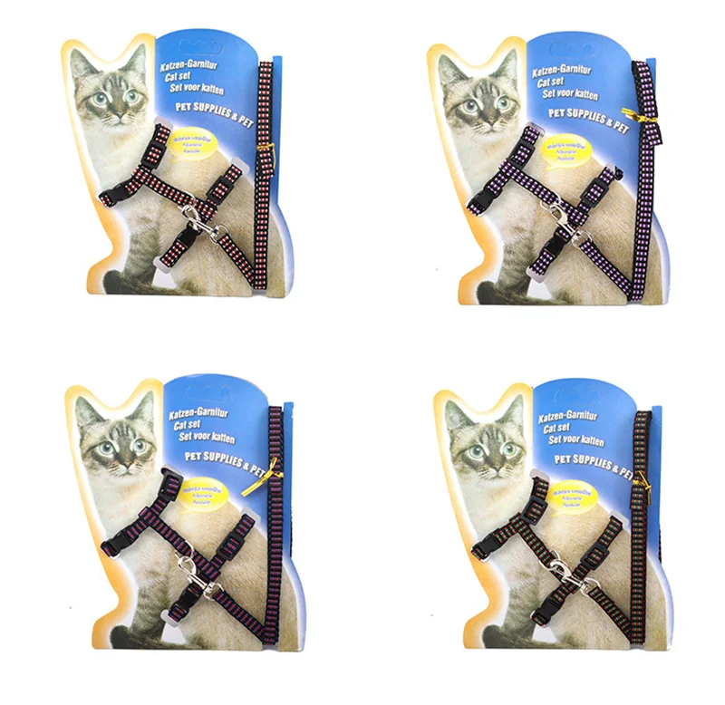 Bonzerpet, поводок для питомцев, кошек, жилет, нейлоновая веревка, поводок, Регулируемая пряжка, котенок, Холтер, Воротник для маленьких детей, щенков, лента для собак