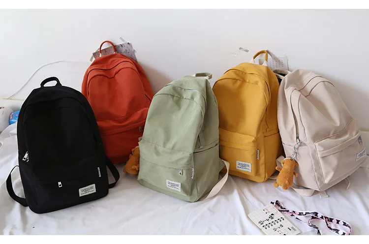 NuFangU, классический дизайн, Одноцветный, хлопок, ткань, женский рюкзак, мода для девочек, сумка для отдыха, школьная, Студенческая, сумка для книг, дорожная