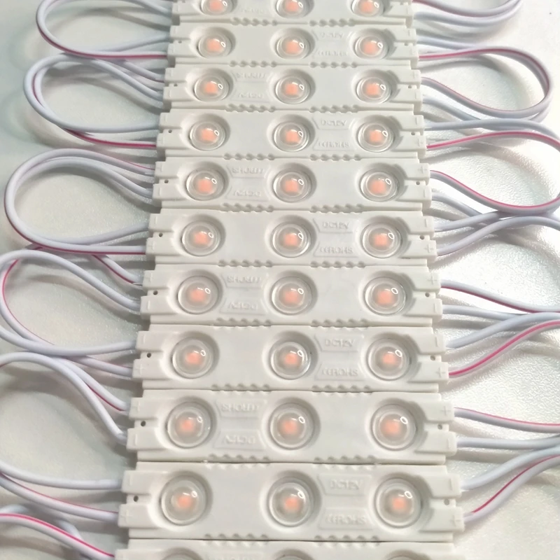 Módulo LED de moldeo por inyección, resistente al agua, 12V, 2835, 3led, 1,5 W, alto lumen, módulos LED superbrillantes, iluminación, 20 unids/lote