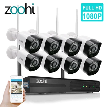 

Zoohi 1080P Home Security Camera System Wireless Outdoor CCTV WIFI 8CH NVR Night Vision