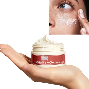 

Wine Dregs Face Cream Brighten Skin Care Products Moisturizing Oil Control Deep Repair Nourishing Creams Remove Blackhead Firm P