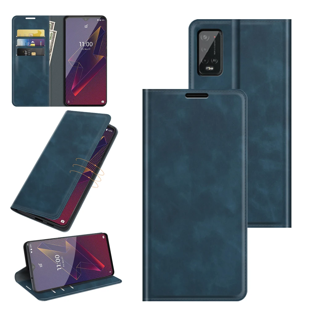 Кожаный чехол с автоматическим переключением для Wiko Power U20 (6.82in) чехол-книжка