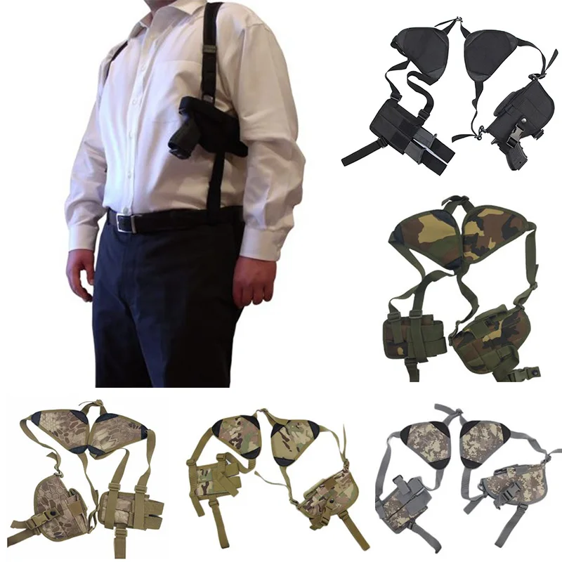 

Tactical Universal Concealed Shoulder Holster For Glock 17 M92 Airsoft Pistol Adjustable Hidden Holster With Magazine Pouch