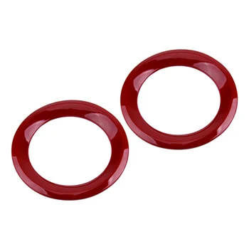 

2PCS Red ABS Front Bumper Fog Light Lamp Ring Moulding Trim Frame Cover Decoration fit for Jeep Renegade 2019