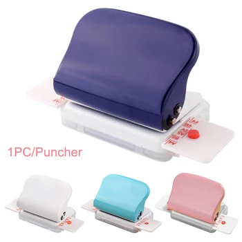 

Paper Puncher School Portable Home Handheld 6 Hole DIY Planner Notebook For A4 A5 B5 Scrapbook 5 Sheet Capacity Metal Office