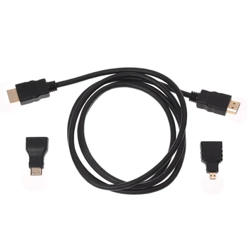 

3 in 1 HD High Speed HDMI to HDMI Cable + Micro HDMI Adaptor+ Mini HDMI adapter