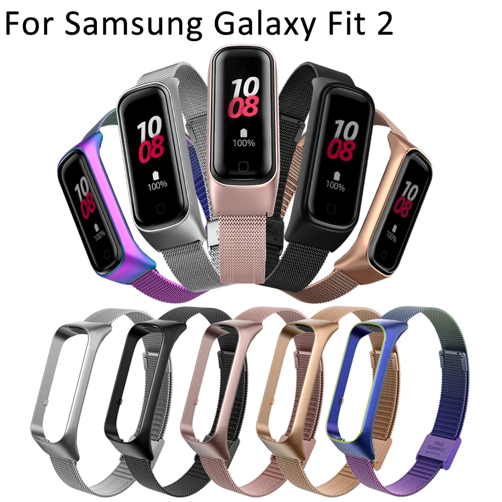 Strap For Samsung Galaxy Fit2 R220 Watch Band Bracelet Wrist Strap Replacement Metal Stainless Steel Strap ForGalaxy Fit 2 Hot S