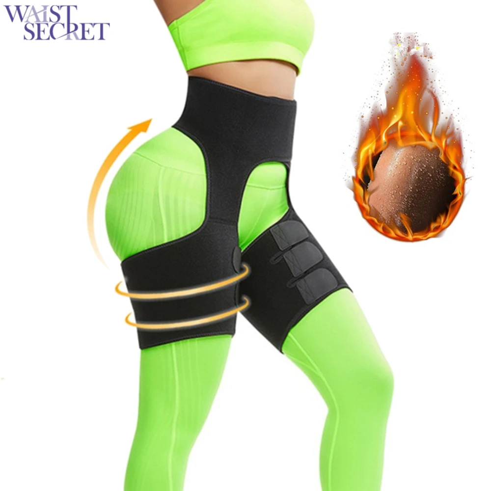 Women Neoprene Waist Trainer Sweat Shapewear Slim Belt Thigh Trimmer Leg Shaper