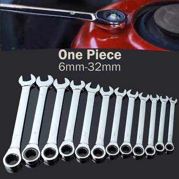 

Dual Heads Double Offset Ring Spanner Combination Dicephalous Wrench Spanner Open End and Ring Wrenches Tool Size 6mm-26mm A30