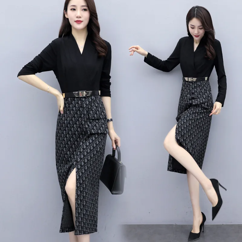 

2020 Spring Clothing New Style Graceful with Overcoat of Skirt Underwear Autumn And Winter Royal Sister-Style Dress Gas Women's