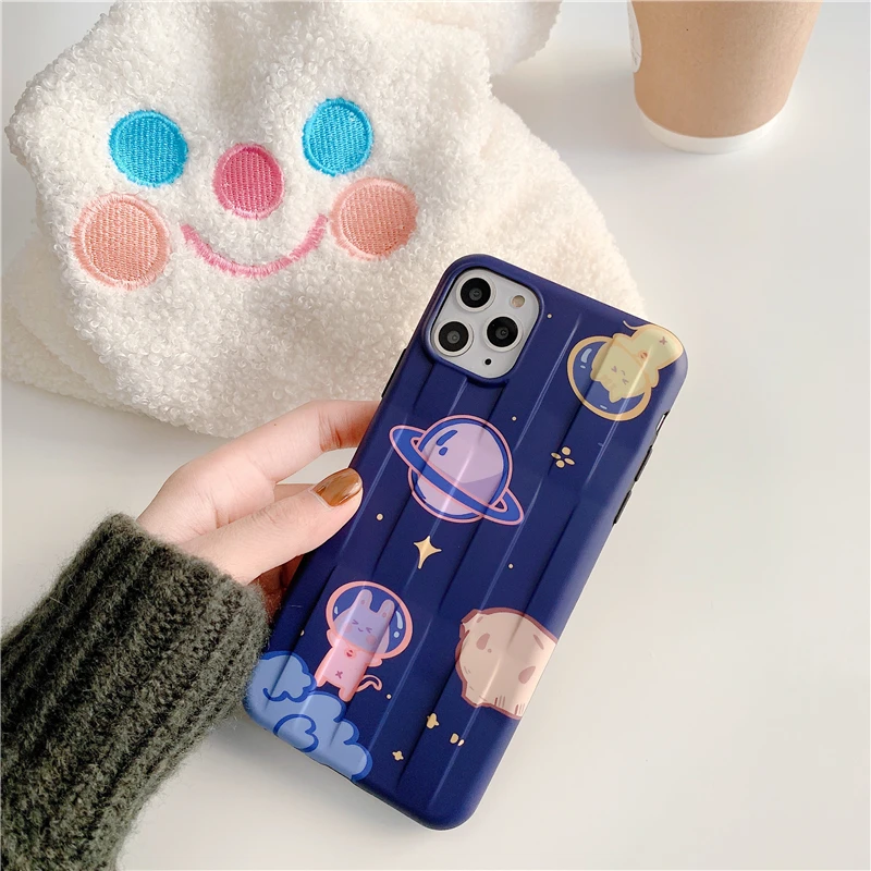 Фиолетовый чехол для телефона с рисунком звездного неба в полоску для Iphone 11 Pro Max X Xr Xs Max, мягкий чехол для Iphone 7 8 Plus, задняя крышка