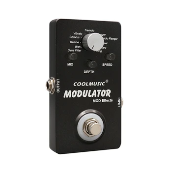 

Dropship-COOLMUSIC Electric Guitar Digital Modulator Effect Pedal with 11 Modulation Effects True Bypass Aluminum Alloy Shell