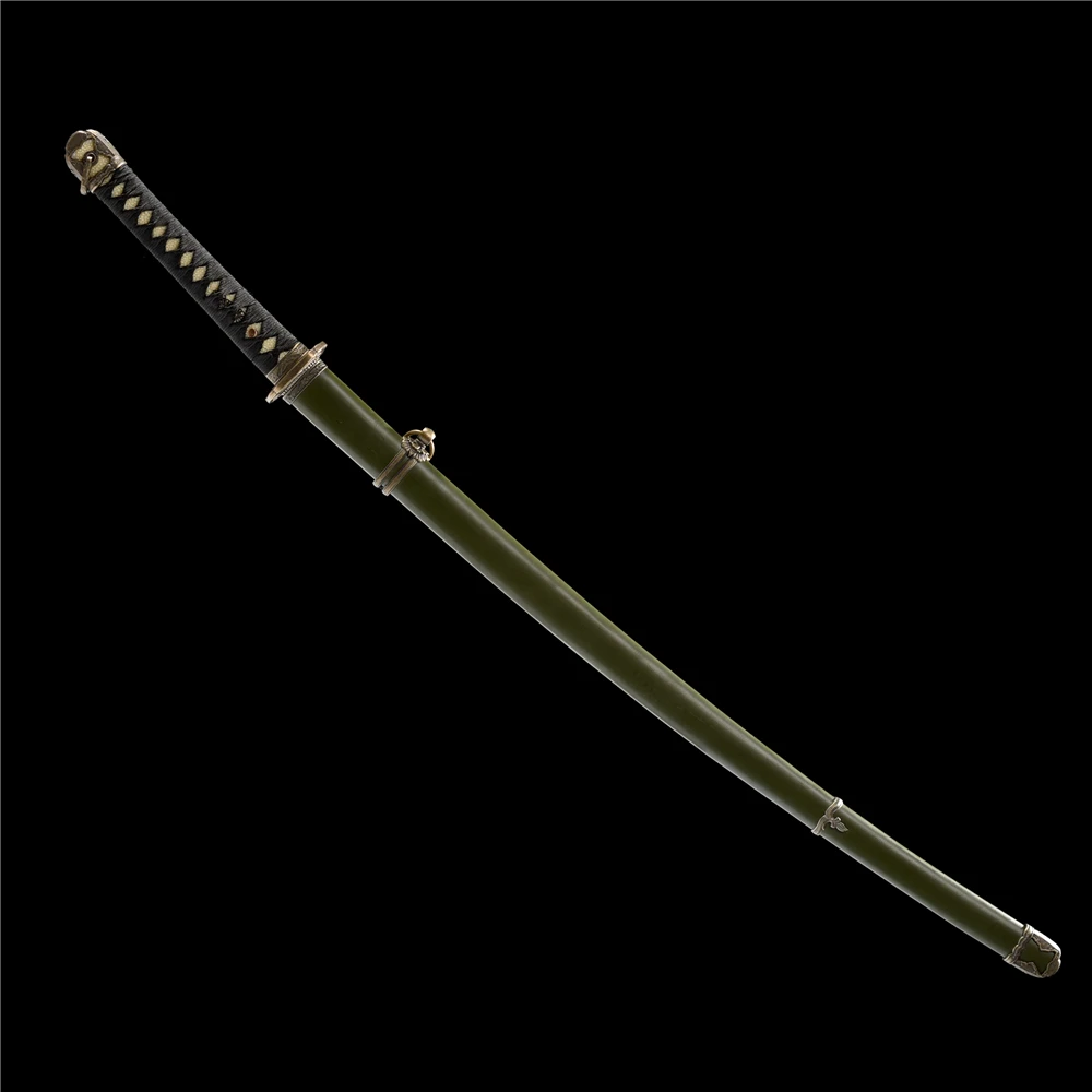 New patent handmade fluorescence real sharp japanese samurai katana sword high carbon steel tanto 98 gunto