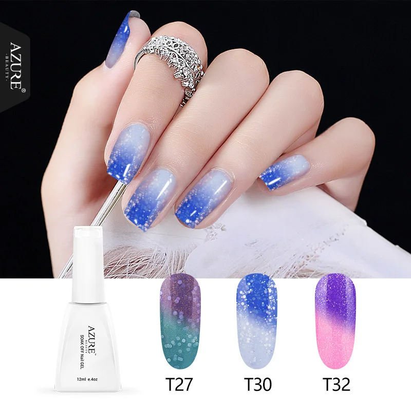 Azure Beauty Thermal Led Gel Nail Polish Chameleon Semi Permanent UV Nail Polish Long Lasting Soak Off Led Gel Nail Lacquer