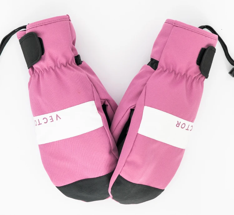 Толстые Для женщин 2-в-1 варежки лыжные перчатки для катания на сноуборде Для мужчин Зимние Спорт на открытом воздухе теплое Водонепроницаемый ветрозащитный Лыжный Спорт Искусственная кожа сливовый