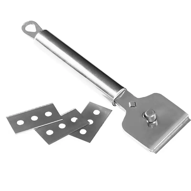 

Double Side Cleaning Blade Stainless Steel Razor Scraper Floor Glass Wall Windows Cleaning Tool For Kitchen Household Duties