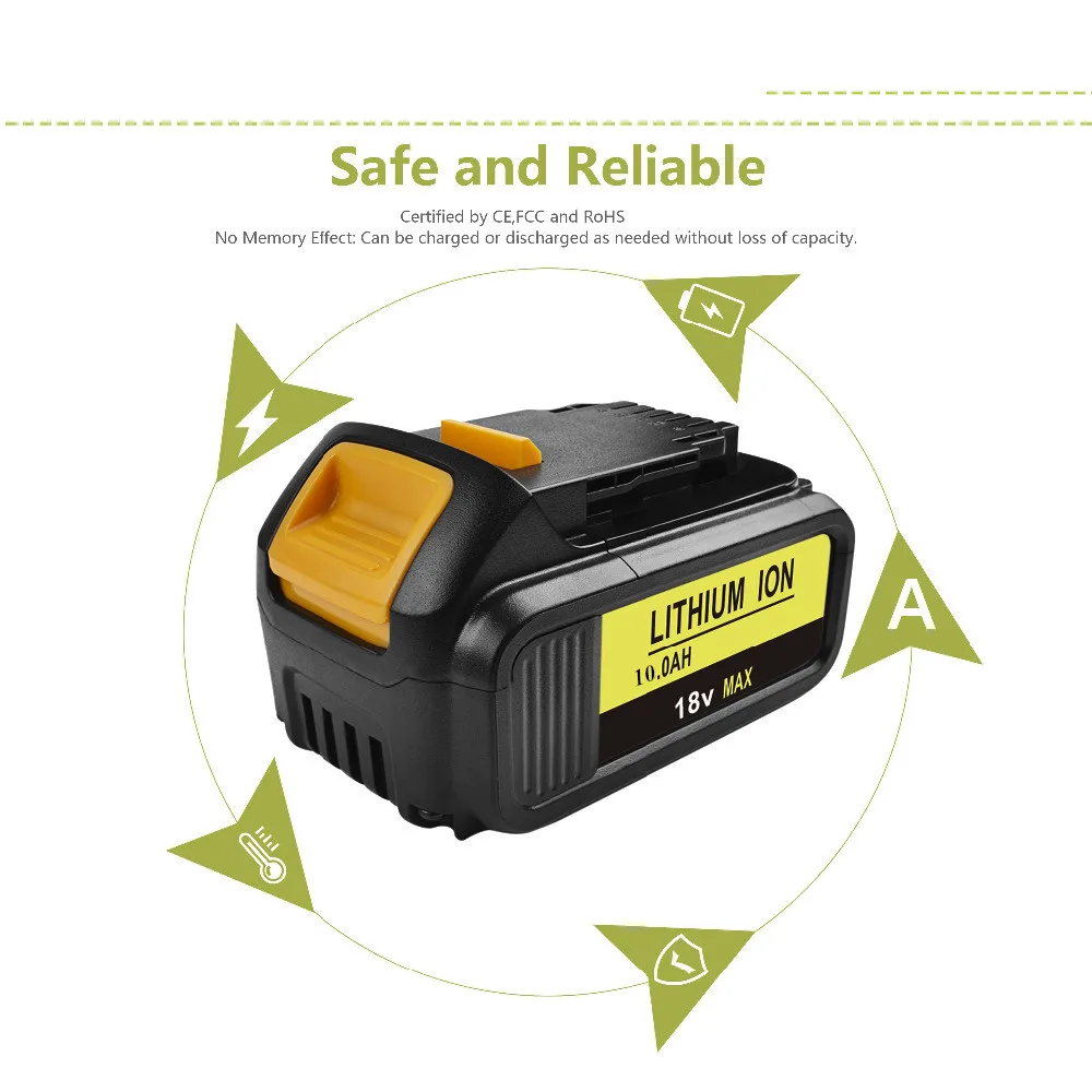 Оригинальный аккумулятор для электроинструмента DeWalt DCB184 DCB181 DCB182 DCB200 20 в 5 А 18
