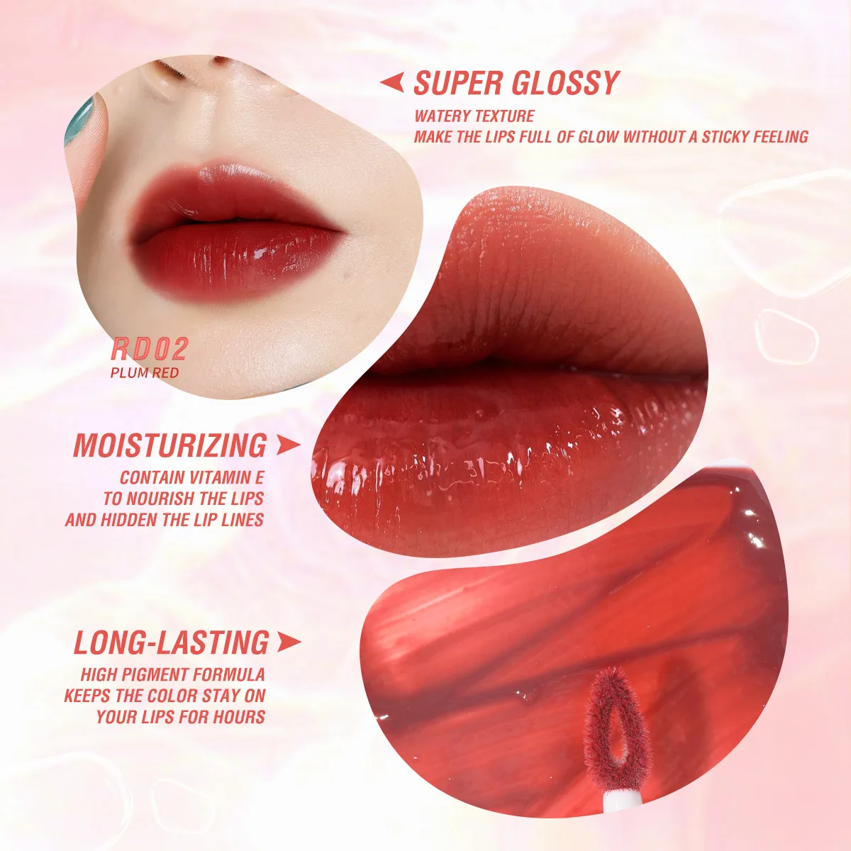 Pinkflash Glossy Matte Lipstick Liquid Lip Gloss Waterproof Long Lasting Nude Lip Stick Women Red Lip Tint Beauty Cosmetic