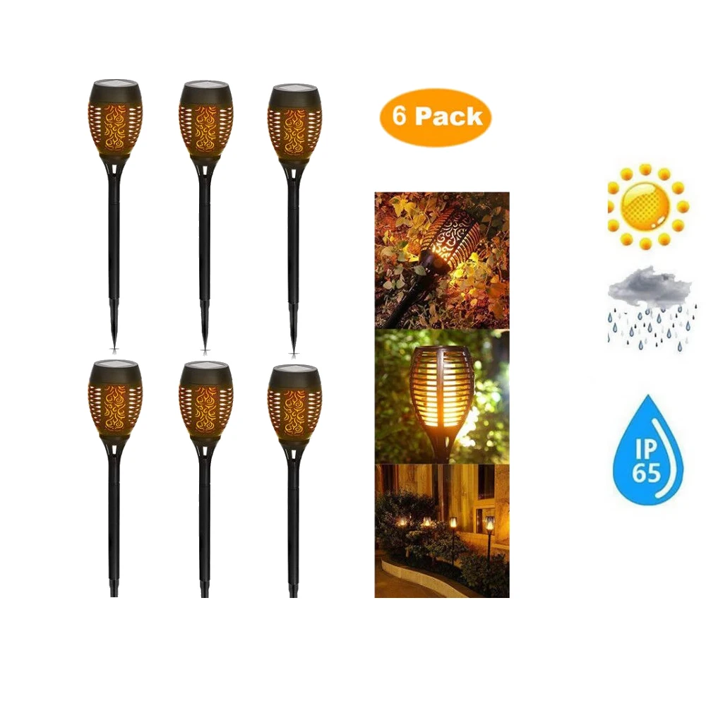 

2-8pcs Solar Flame Flickering Garden Lamp Torch Light IP65 Outdoor Spotlights Landscape Decoration Led Lamp for Garden Pathways