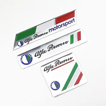 

Car Decoration Stickers Logo 3D Aluminium Emblem Badge Decal For Alfa Romeo 159 147 156 Giulietta Car-Styling