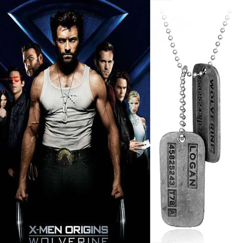 Росомаха X Men Cosplay Costume ожерелье с подвеской из цинкового сплава подарочные