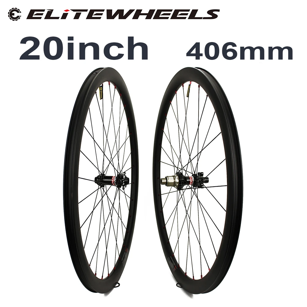 ELITEWHEELS 20 дюймов 406 мм дисковый тормоз углеродный комплект колес Novatec D791/D792