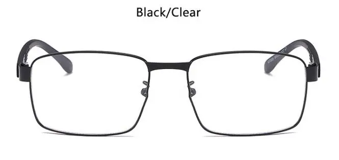 black clear TR90 дужки для очков, оправа для мужчин, прозрачные линзы, близорукость, очки для чтения, оправа, поддельный дизайн, винтажные мужские очки oculos grau - Цвет оправы: black clear