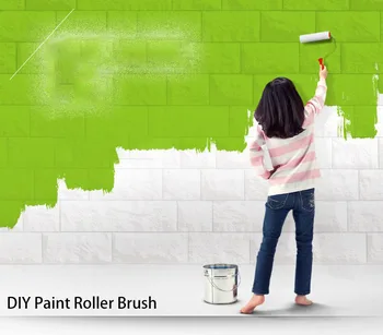 

DIY Paint Roller Brush Sets With 10pcs Roller Brushes Pro Flocked Edger Home Wall Painting Runner Tool Paint Brush For Wall