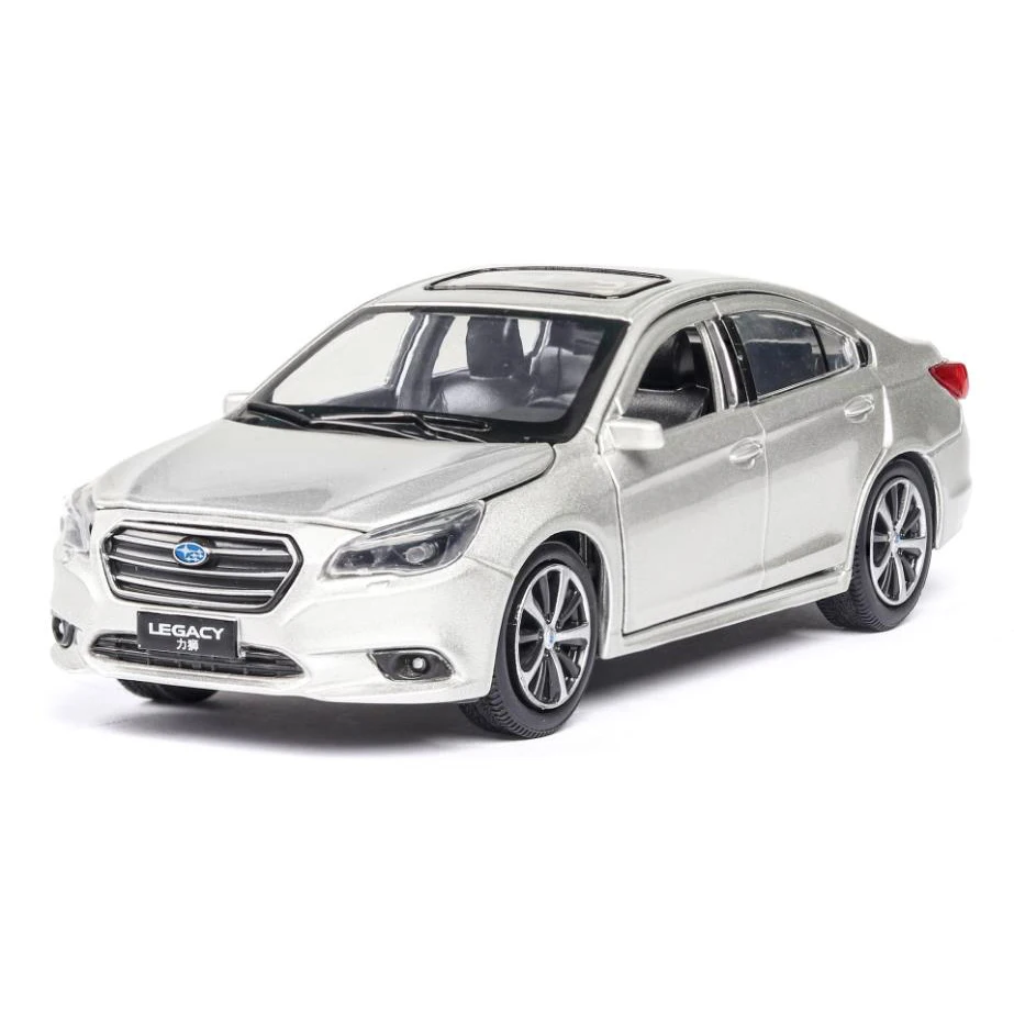 Горячая масштаб 1:32 колеса автомобиля Японии SUBARU LEGACY металлическая модель с светильник и звук литой автомобиль игрушки коллекция для подарков - Цвет: Серый