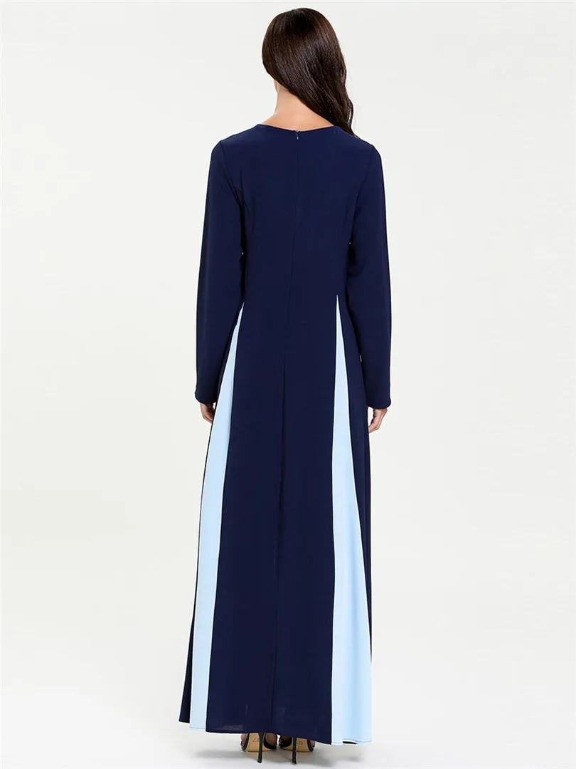 Мусульманское модное приталенное платье с принтом; простое и удобное платье на молнии сзади; мусульманская одежда; платья; одежда