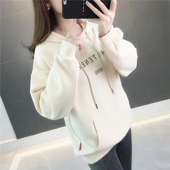 

2019 Wei Yi Women's Hood New Spring and Autumn Loose Jacket Sweatshirts gothic kpop gothic clothes sweatshirt hoodie clothes